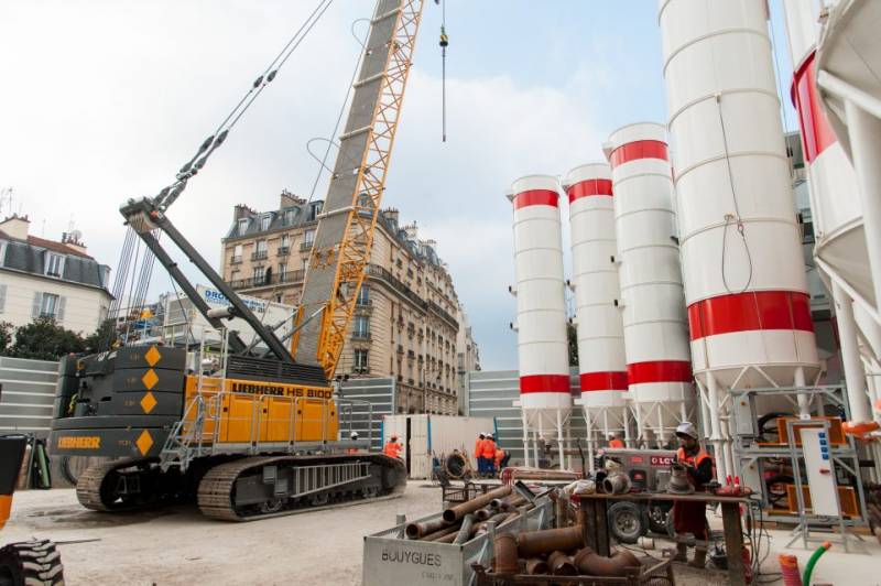 chantier grue traitement evacuation bentonite le havre